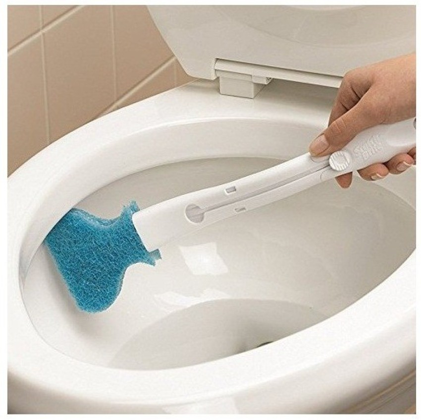 1pc Long Handle Toilet Cleaning Brush, Simple Blue Plastic Toilet Cleaning  Brush For Bathroom