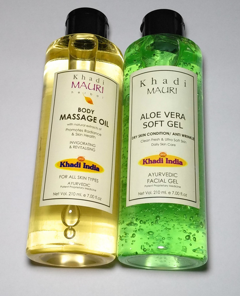 Khadi Mauri Herbal Aloe vera gel 210ml combo with Organic Body