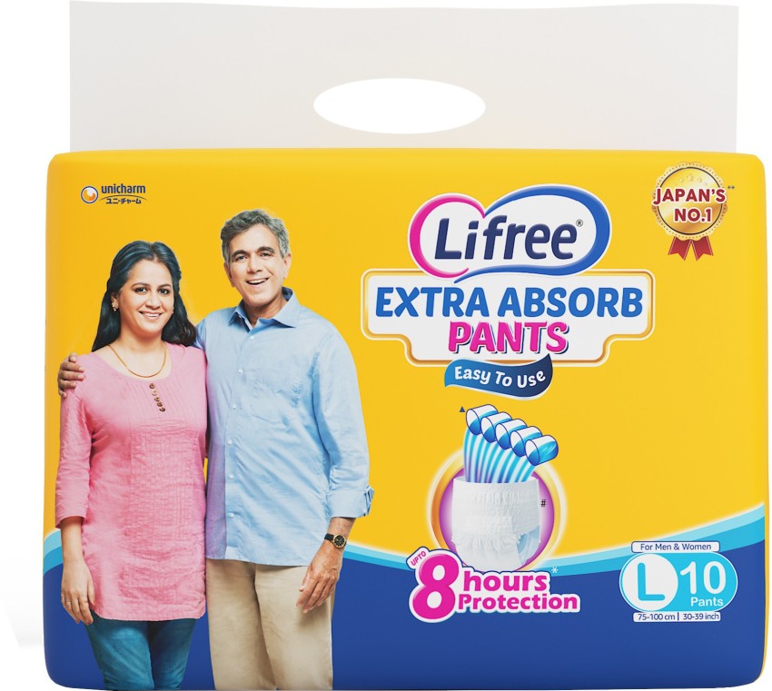 Buy Lifree For Men  Women Adult Extra Absorb Pant M 24  33 inches 10  count Online at Best Prices in India  JioMart