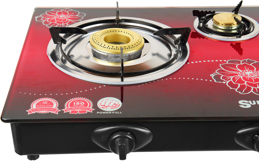 Surya Aksh Glass Automatic Gas Stove Price in India Buy Surya Aksh Glass Automatic Gas Stove online at Flipkart