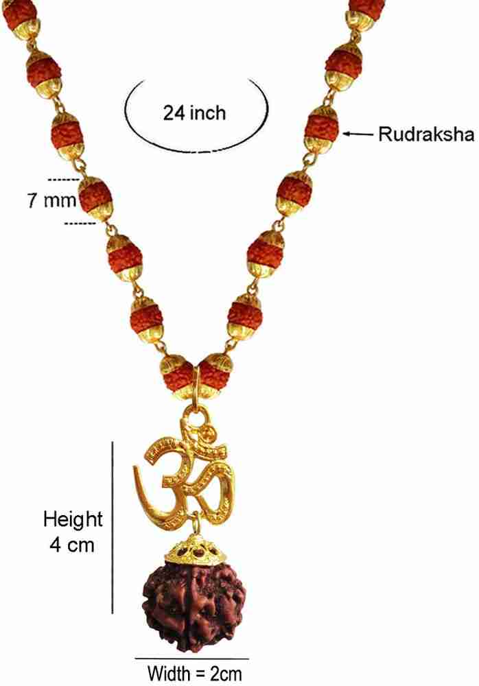 Rudraksha mala clearance with om locket