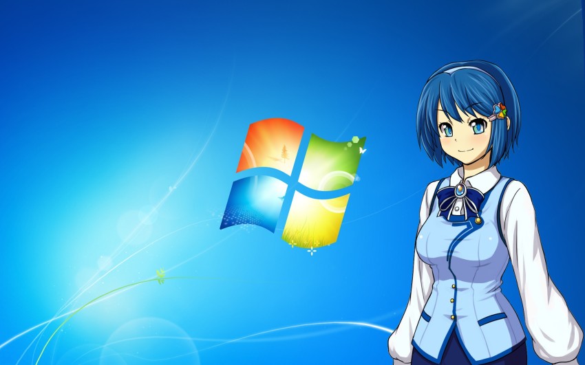 Athah Anime Os-tan Windows Microsoft Windows Girl Vista-Tan Xp-Tan 13*19  inches Wall Poster Matte Finish Paper Print - Animation & Cartoons posters  in India - Buy art, film, design, movie, music, nature
