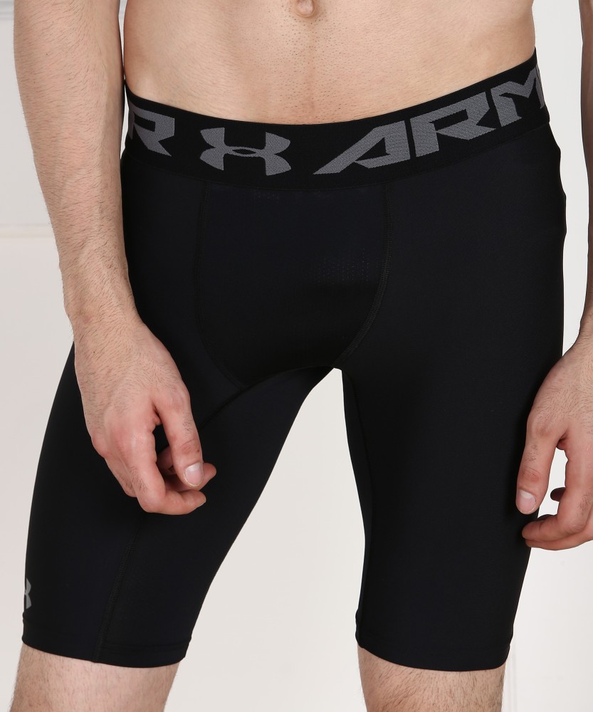 UNDER ARMOUR Solid Men Black Compression Shorts - Buy UNDER ARMOUR Solid  Men Black Compression Shorts Online at Best Prices in India