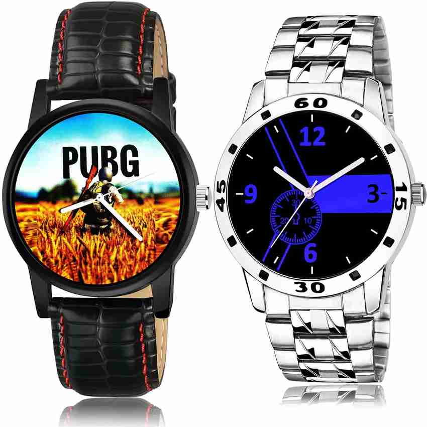 NEUTRON combo watch Analog Watch For Boys Buy NEUTRON combo watch Analog Watch For Boys Contemporary Party Wedding Pubg Military Army And Chain Watch Black And Silver Color Boys