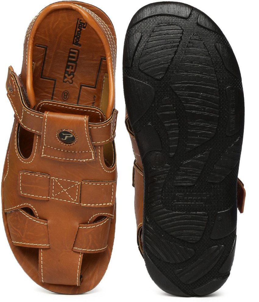 paragon max men's brown sandals