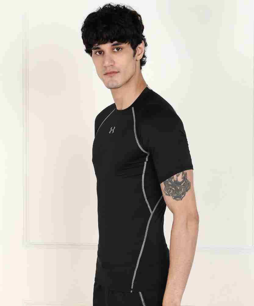 Men Round Neck Half Sleeve Under Armour Print T Shirt at Rs 175