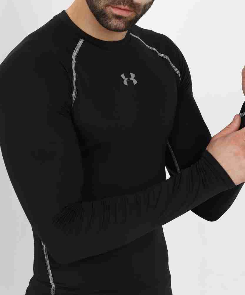 UNDER ARMOUR Solid Men Round Neck Black T-Shirt - Buy UNDER ARMOUR Solid  Men Round Neck Black T-Shirt Online at Best Prices in India