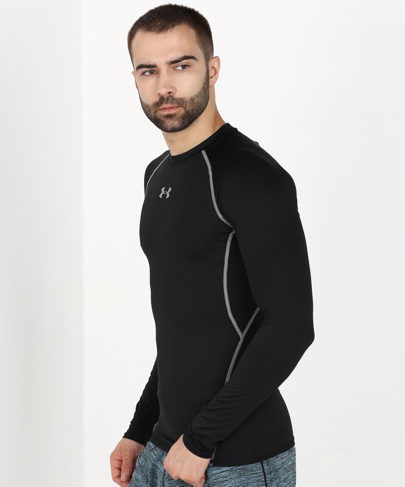 UNDER ARMOUR Solid Men Round Neck Black T-Shirt - Buy UNDER ARMOUR Solid  Men Round Neck Black T-Shirt Online at Best Prices in India