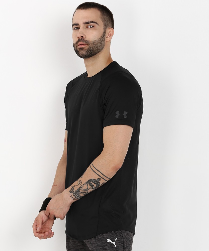 UNDER ARMOUR Solid Men Round Neck Black T-Shirt - Buy UNDER ARMOUR