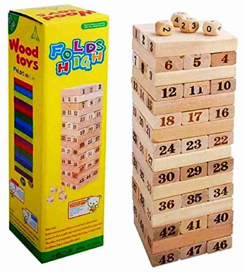 How to Play Jenga Wooden Blocks Game with Dice – Erenjoy