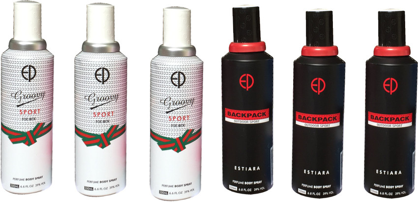 ESTIARA 3 GROOVY SPORT 3 BACKPACK OUTDOOR SPORT Deodorant Spray For Men Price in India Buy ESTIARA 3 GROOVY SPORT 3 BACKPACK OUTDOOR SPORT Deodorant Spray For Men Online In India