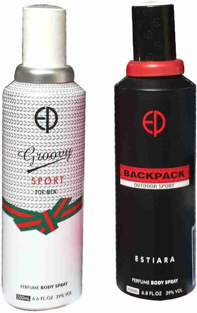 ESTIARA GROOVY SPORT BACKPACK OUTDOOR SPORT PACK OF 2 Deodorant