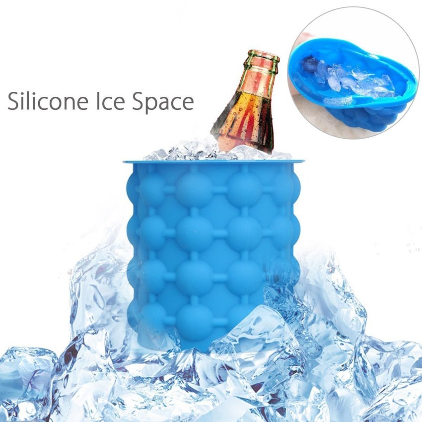 Cylinder Silicone Ice Cube Mold for Freezer Mini Ice Cube Mold Holds 60 Ice  Cubes for Whiske Cocktail and Soft Drinks, Silicone Ice Bucket Mold for