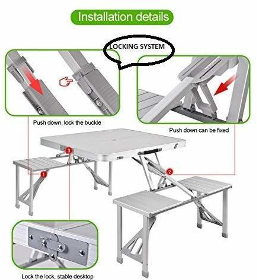 Briefcase table cheap and chair