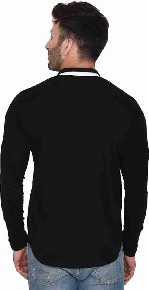 Jwala Men Solid Casual Black Shirt - Buy Jwala Men Solid Casual