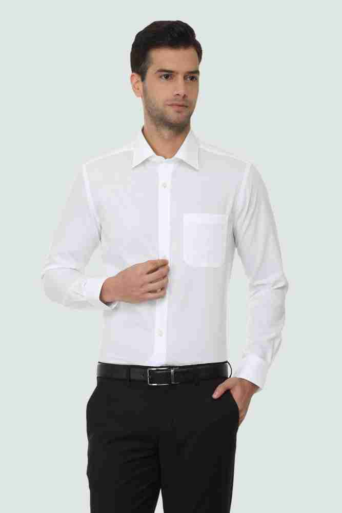 Buy Louis Philippe Permapress Men White Regular Fit Solid Formal