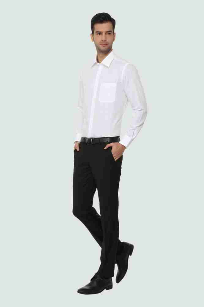 Buy Louis Philippe Permapress Men White Regular Fit Solid Formal