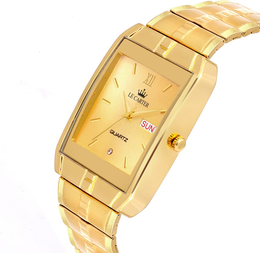 LE CARTER Premium Golden Golden Premium Day Date Functioning