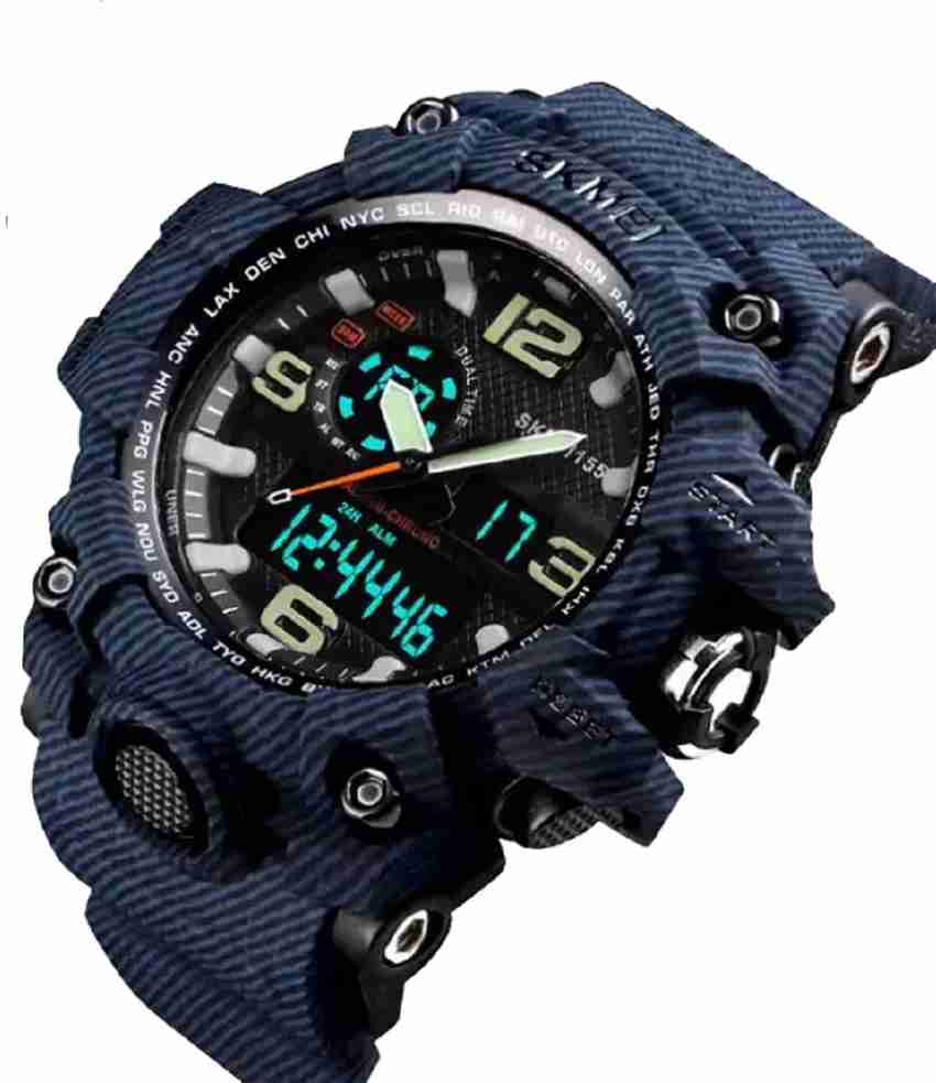 Buy SKMEI Analog Watch For Men 1155 Denim Blue Chronograph
