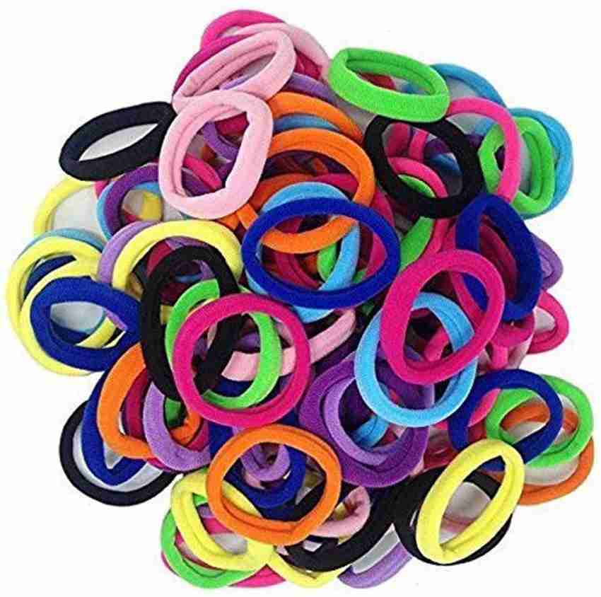 Shining Angel Neon Rubber Multi Colour Pony Round Hair Band For