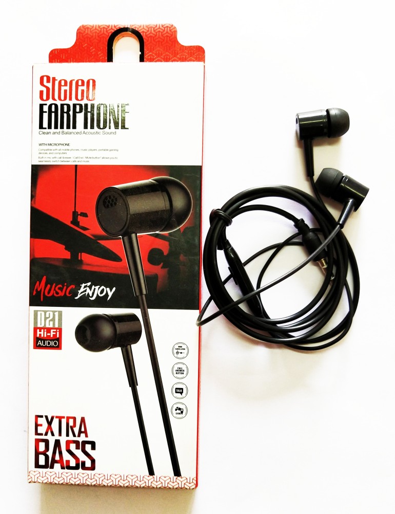 HARITHA MOBILES STEREO HEADPHONE D21 Wired Headset Price in India