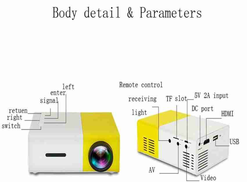 Proyector Hitoritabi, Proyector Yh300, Hitoritabi Proyector, 4k Spotlight  Projector, Native 1080p 5g Wifi Bluetooth Projector With Auto Keystone  Correction (White) : Electronics 