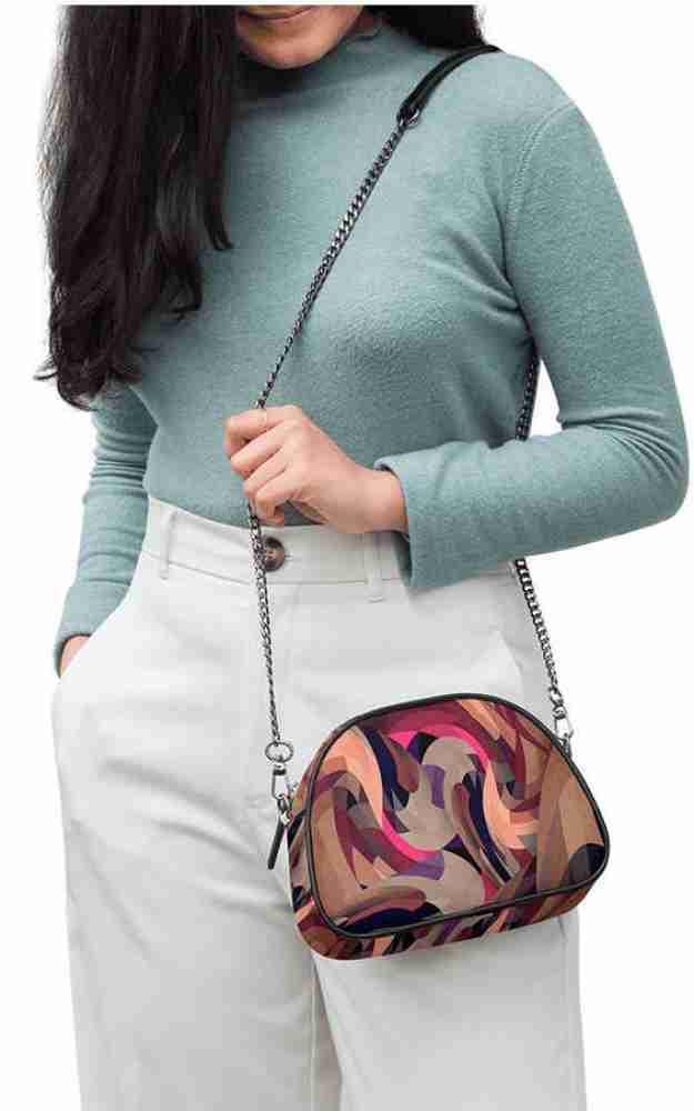 DailyObjects Multicolor Sling Bag SAFE DVN ARCH CROSSBODY BAG Purple Price in India Flipkart