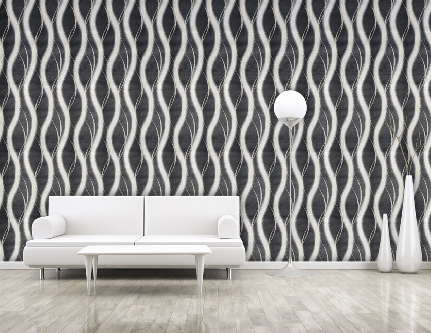 Black And Silver Wallpaper Living Room Ideas | Baci Living Room