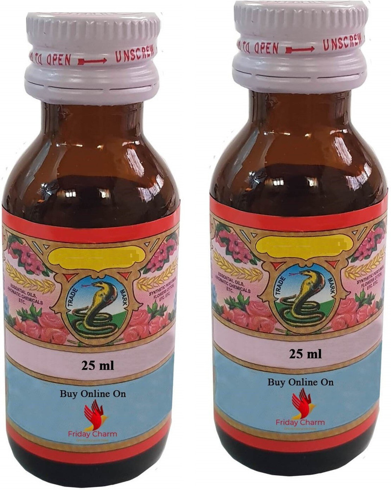 COBRA BRAND Fasli Gulab Fragrance Attar Pack of 2 Floral Attar