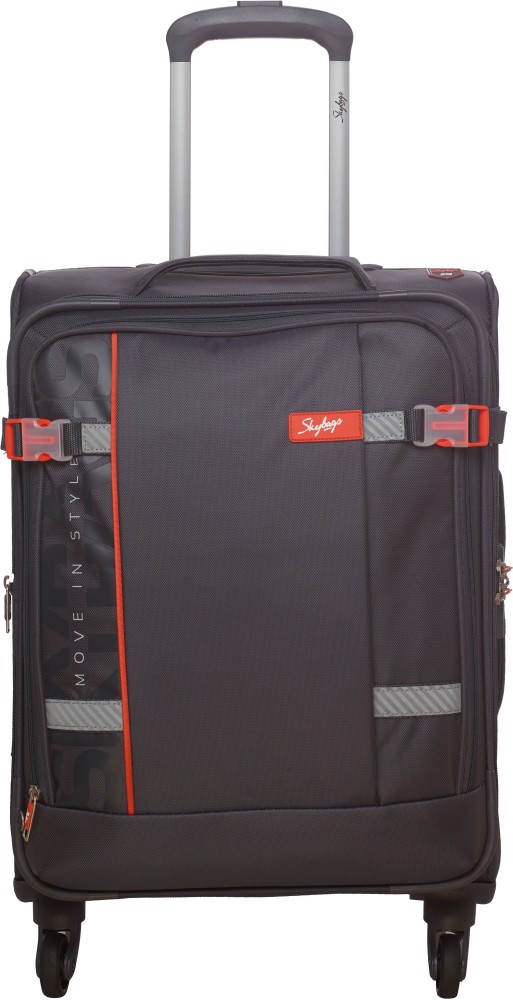 SKYBAGS SNAZZY 4W EXP STROLLY H 81 STEEL GREY Check in Suitcase 4 Wheels 32 inch