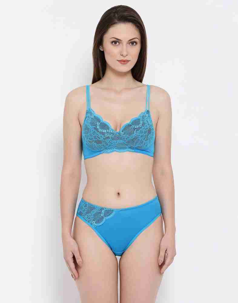 Buy online Purple Lace Bras And Panty Set from lingerie for Women by B'zar  for ₹1299 at 35% off