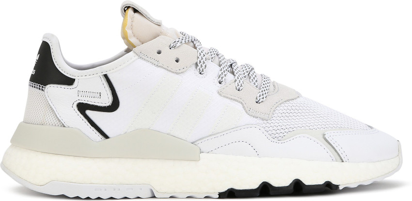Adidas originals nite jogger trainers in triple white hotsell
