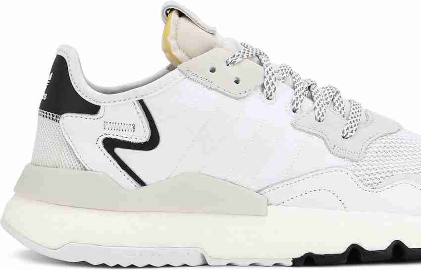 Adidas originals nite jogger trainers white discount