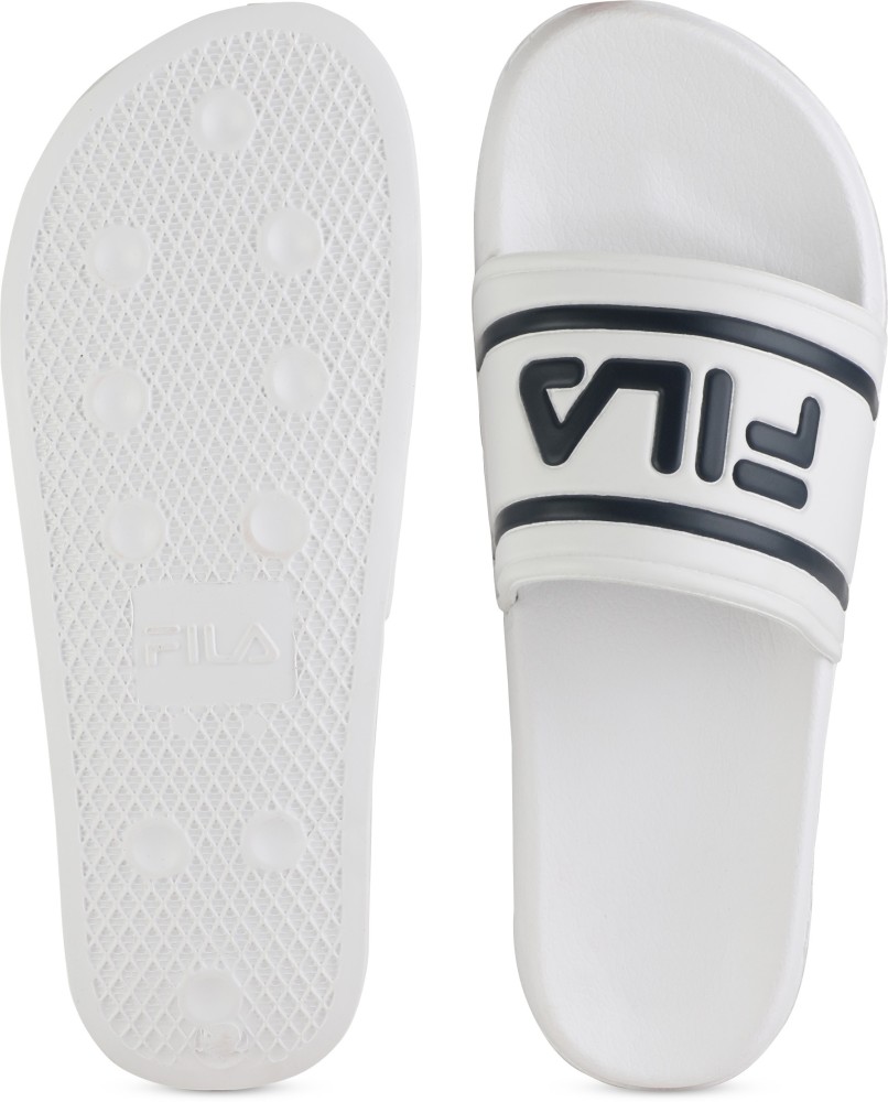 Fila on sale white slides