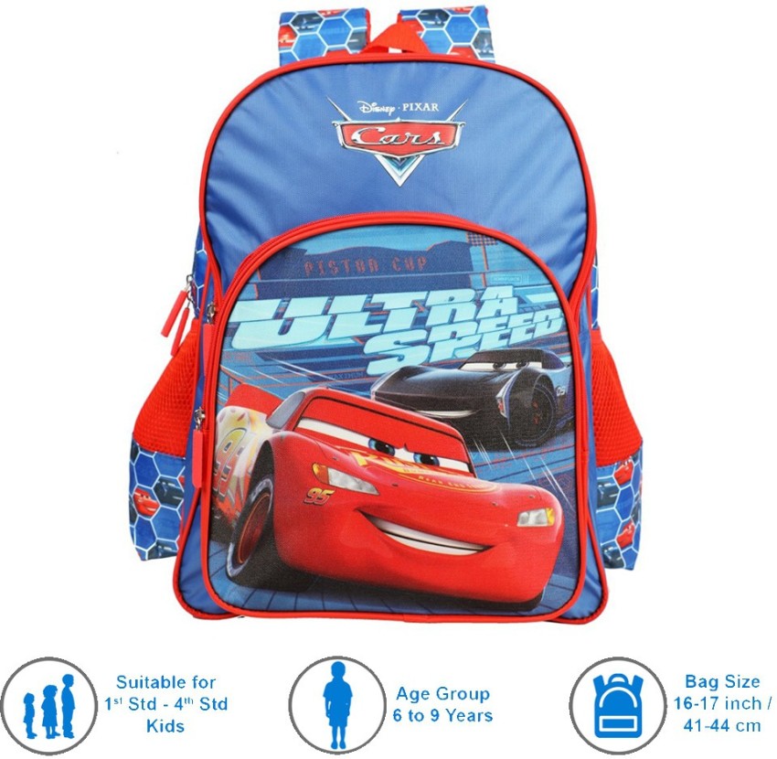 Disney Cars Boys Lightning McQueen Backpack with Lunch Bag Water