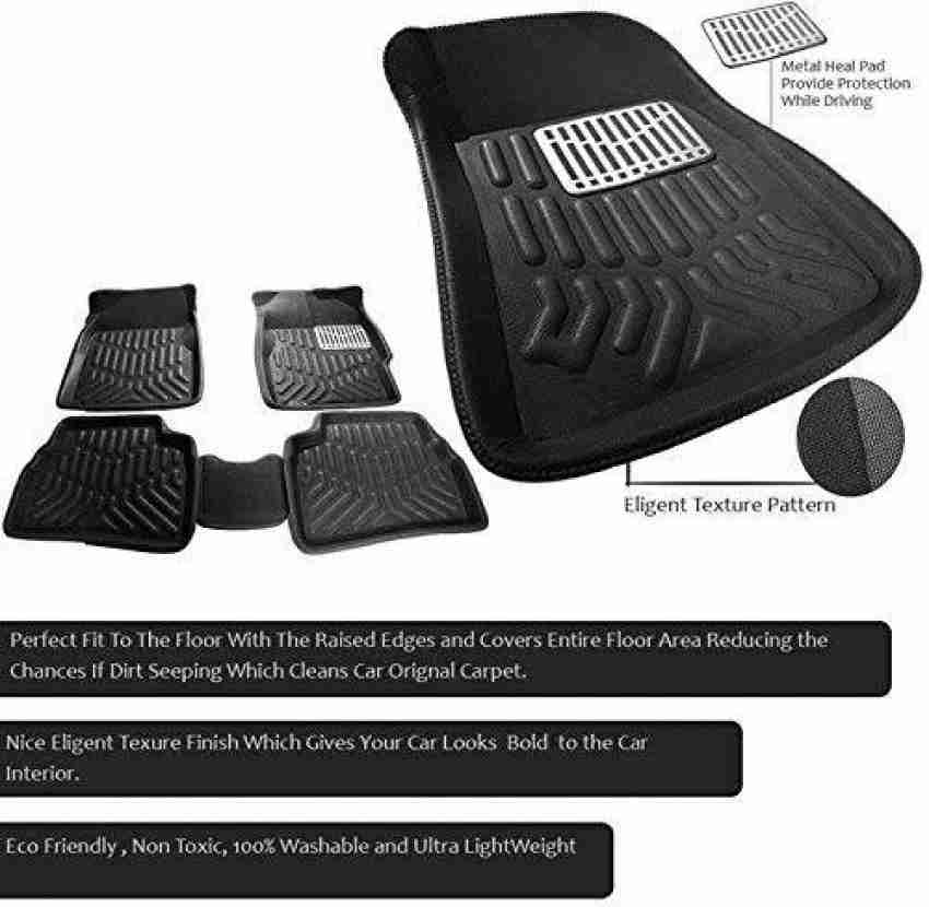 Drivn 3D Customised Car Floor Mat for Maruti Swift Dzire - Black