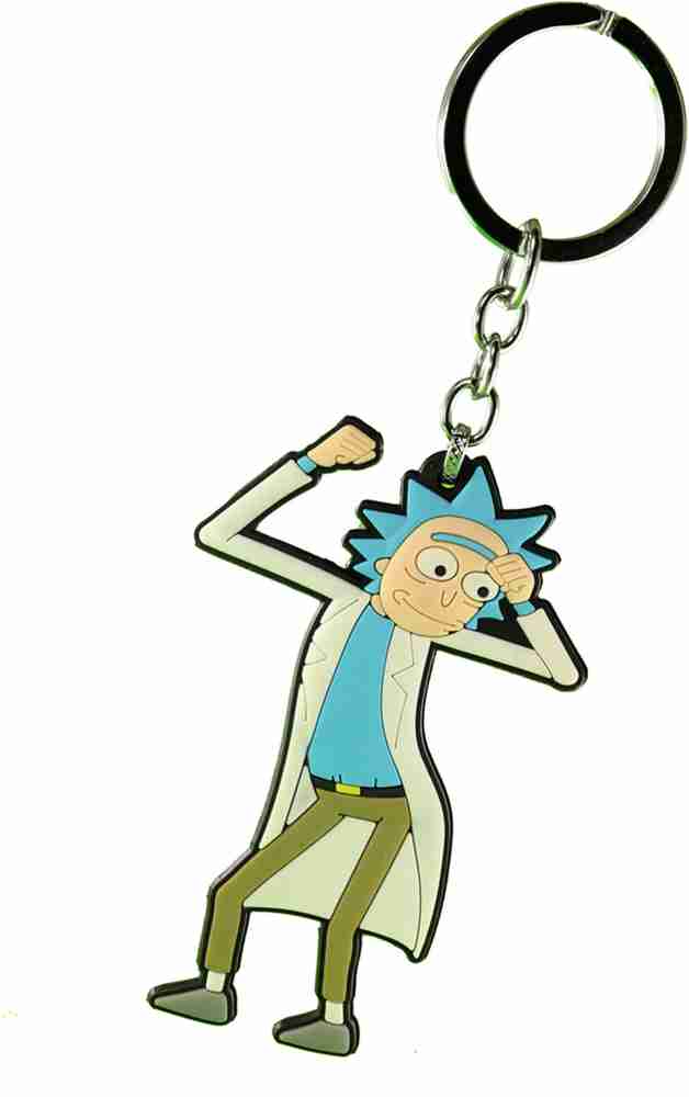 AVI Rubber Rick And Morty Peace Among World Cartoon Key Chain