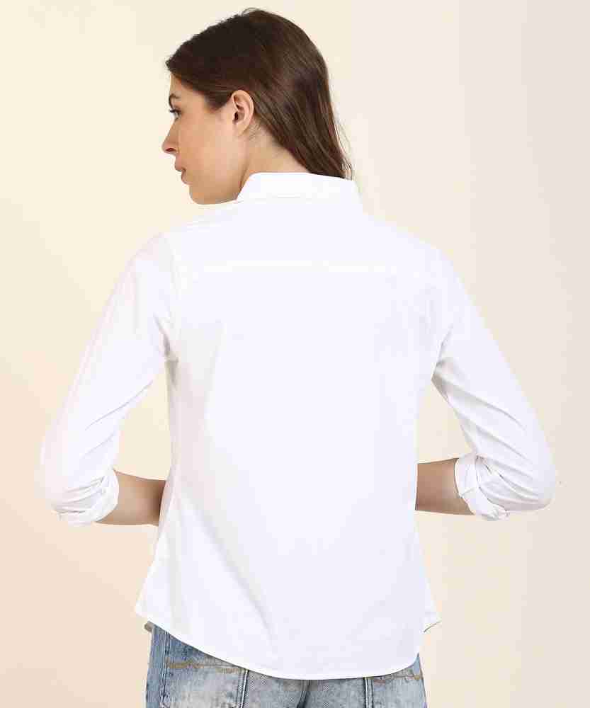 Pepe Jeans Women Solid Casual White Shirt - Buy Pepe Jeans Women