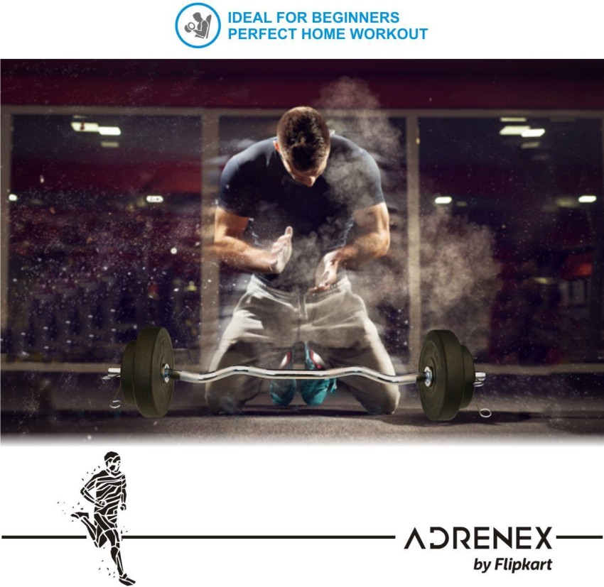 Adrenex by Flipkart 40 kg SOLID RUBBER 40 KG COMBO 2 WB Home Gym