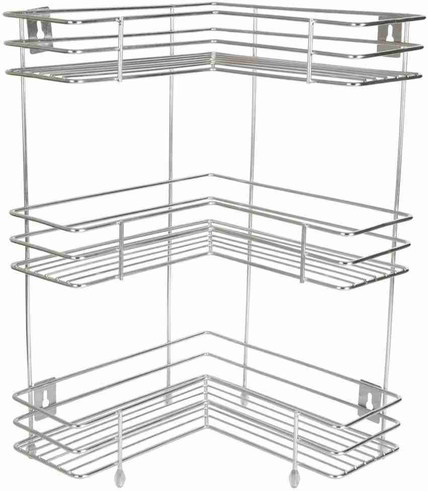Kitchen steel sale corner rack