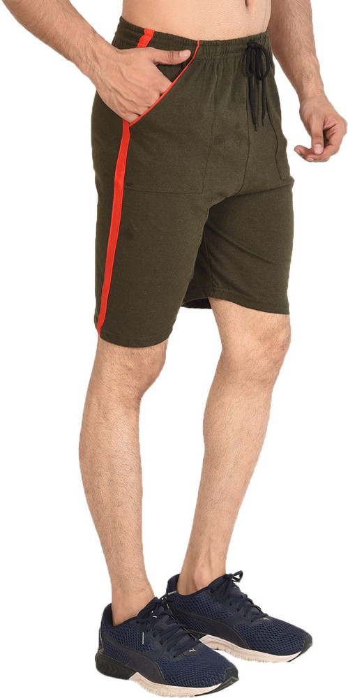 Olive green gym shorts sales