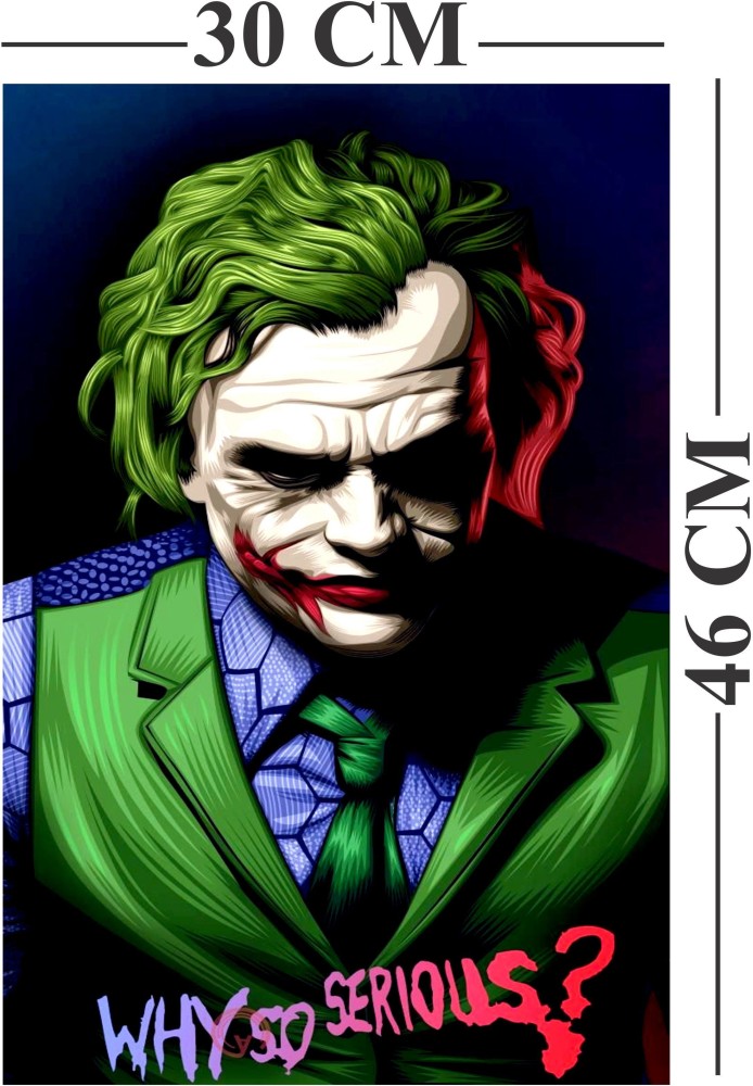 Impression Wall 30 Cm Joker Quotes (Why So Serious ? ) Poster Without Frame  12 X 18 Inch Self Adhesive Sticker Price In India - Buy Impression Wall 30  Cm Joker Quotes (