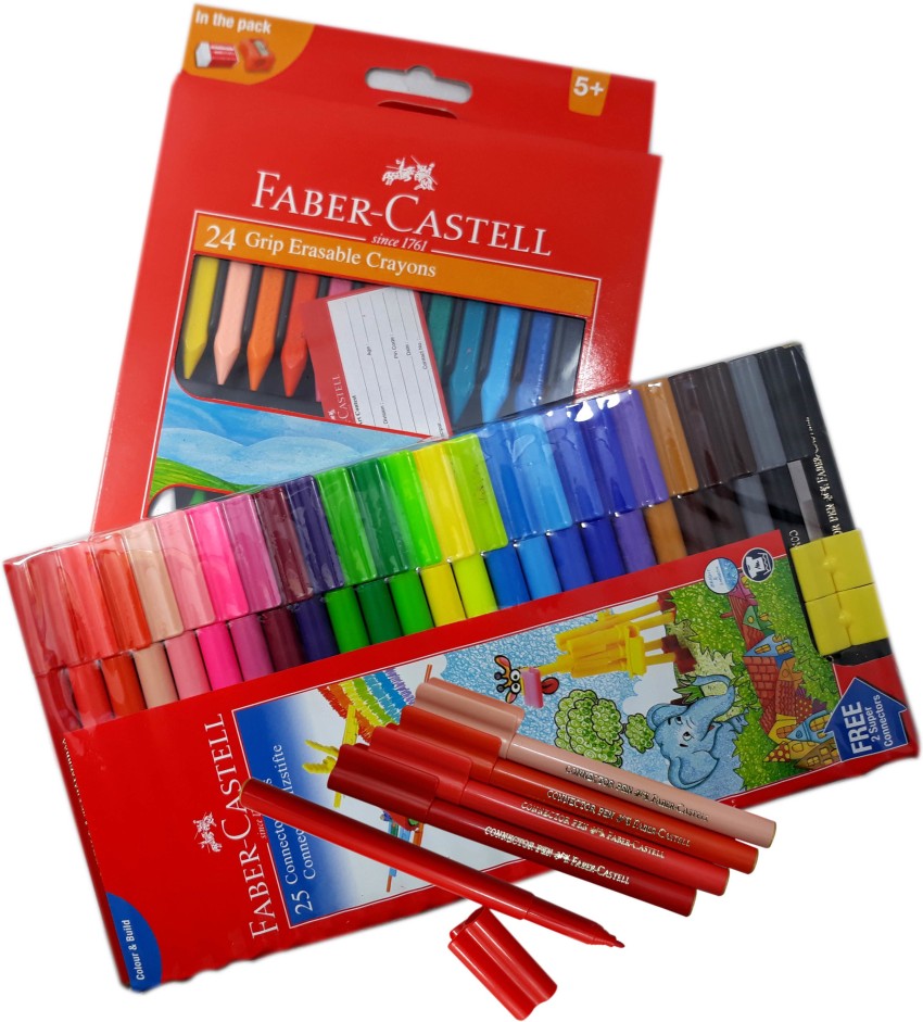 Buy FaberCastell 50 Connector Sketch pens with 4 Super Connectors Online  at Low Prices in India  Amazonin