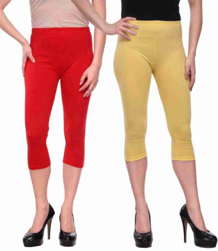 Buy Ayvina Women's Girls Cotton Three Fourth Capri Shorts Women's Calf Length  Capri Cropped Leggings Cotton Lycra Fabric Slim Fit 3/4th Online In India  At Discounted Prices