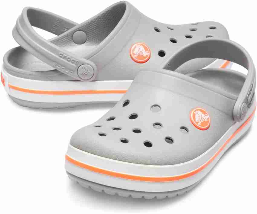 Crocs light discount grey bright coral