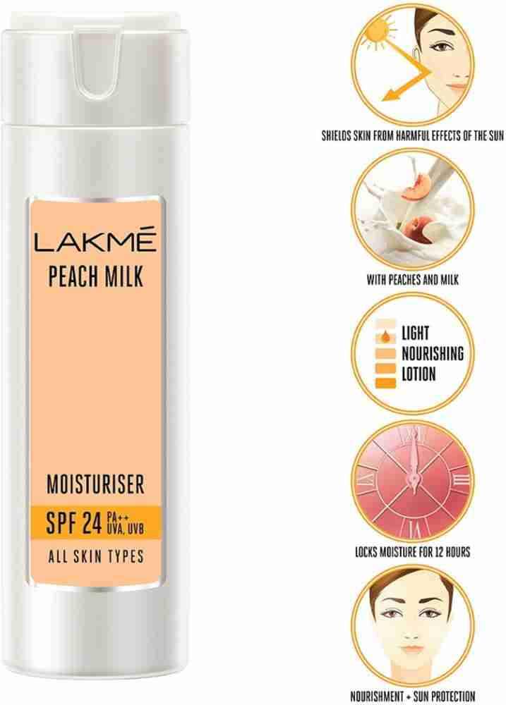 Lakme moisturizer peach deals milk