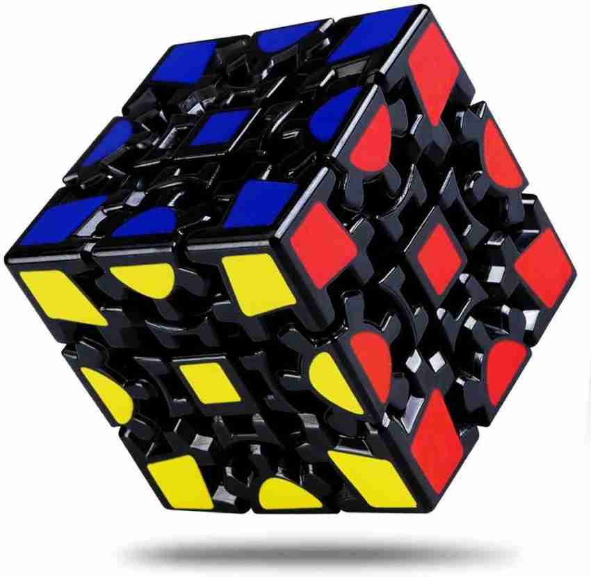  Yealvin Crazy Gear Cube, 3x3x3 Gear Magic Cube Twisty 3D Puzzle  Puzzle Cube Brain Teaser High Difficulty : Toys & Games