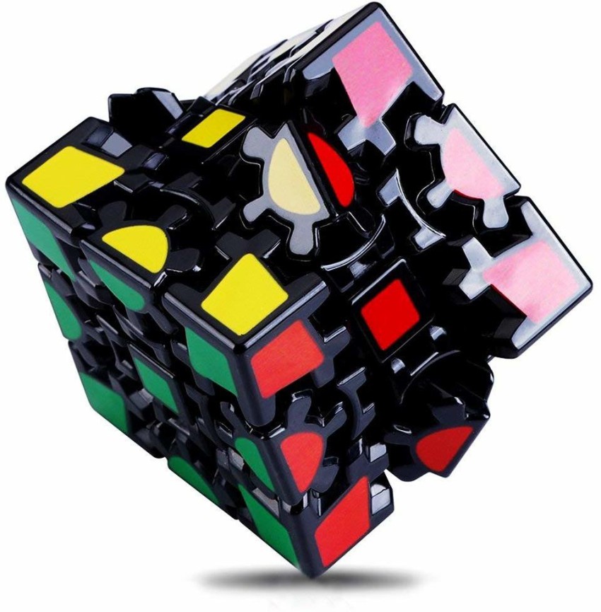  Yealvin Crazy Gear Cube, 3x3x3 Gear Magic Cube Twisty 3D Puzzle  Puzzle Cube Brain Teaser High Difficulty : Toys & Games