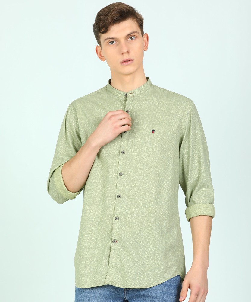 Louis Philippe Sport Men Printed Casual Green Shirt - Buy Louis