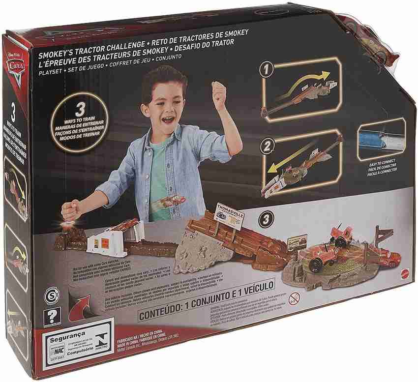 Disney pixar cars smokey's tractor challenge playset new arrivals